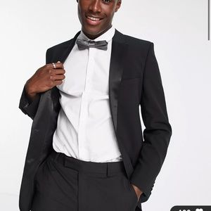 ASOS DESIGN super skinny tux jacket in black 42L